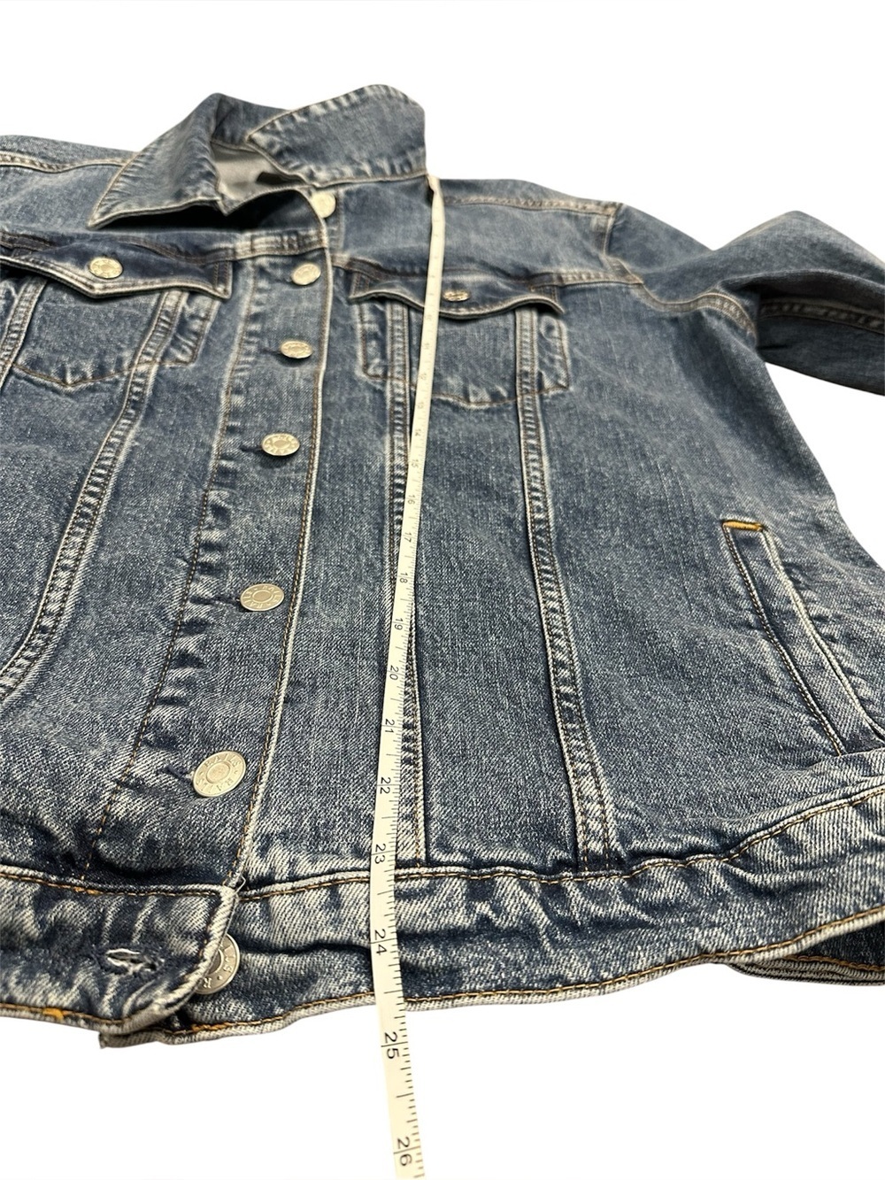 Rails Star Denim Jacket Grove Boyfriend Fit Medium Distressed Boho Western M - Picture 13 of 14
